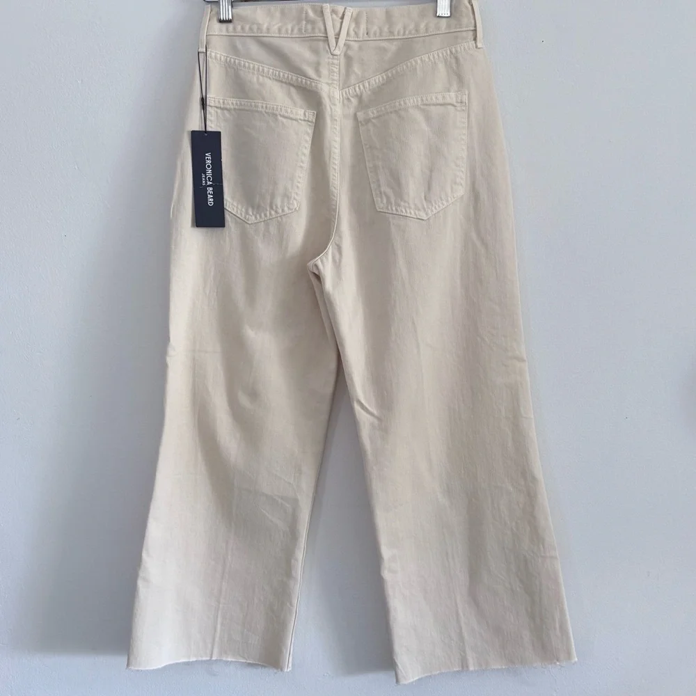 NWT Veronica Beard Taylor Cropped Wide-Leg Jean Sz 27 - Picture 5 of 8